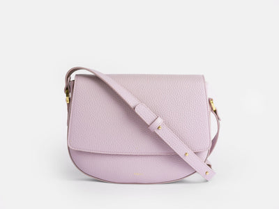 Ana  Crossbody by Verlein, in Lavender Haze.  Front view.  