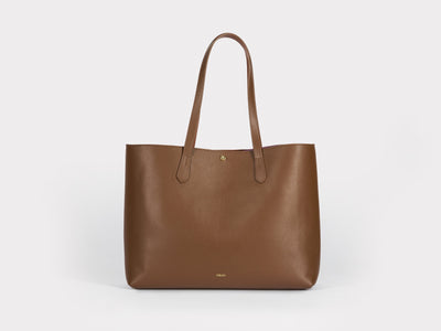 Julia  Tote Bag from Verlein, in Chocolate Brown.  Front View.